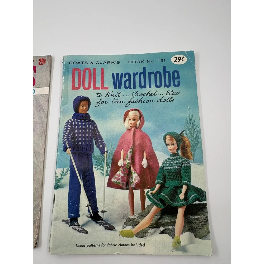 Vintage 1964 Barbie Ken Doll Clothes Pattern Book No 151 Star Book 192 Craft Lot