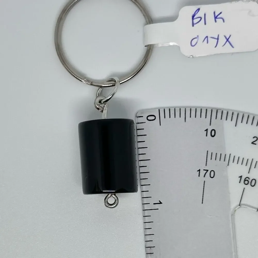 Black Onyx keychain handmade