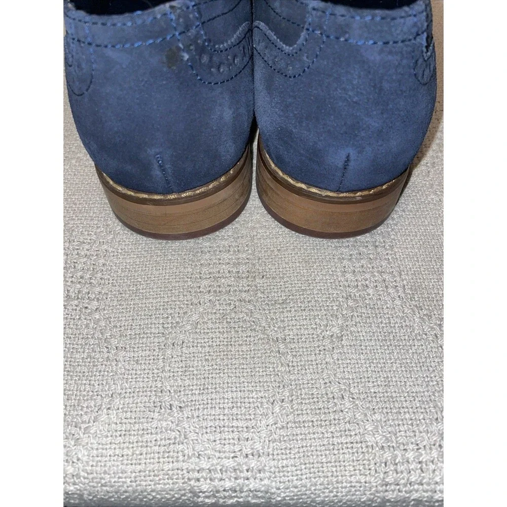 La Milano Men’s Dress Shoes Size 9.5 M Blue Suede Leather Athleisure Business