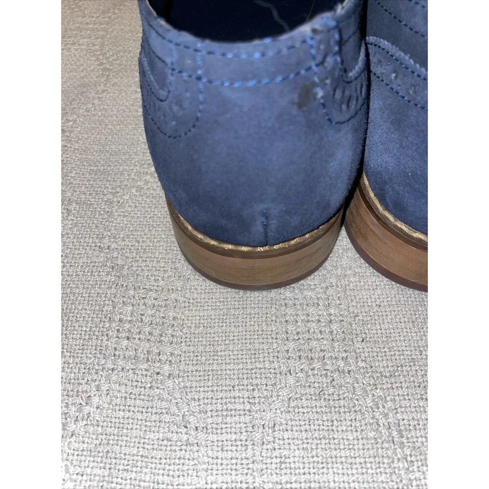 La Milano Men’s Dress Shoes Size 9.5 M Blue Suede Leather Athleisure Business