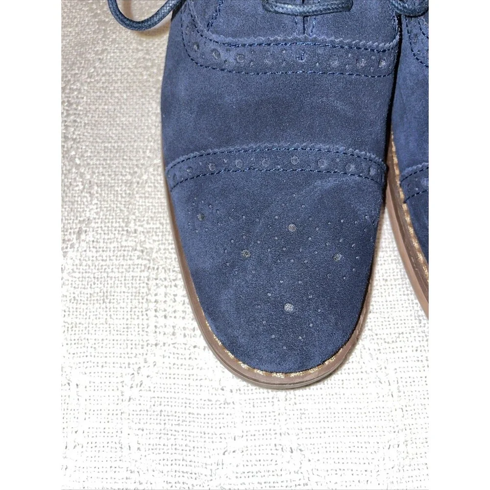 La Milano Men’s Dress Shoes Size 9.5 M Blue Suede Leather Athleisure Business