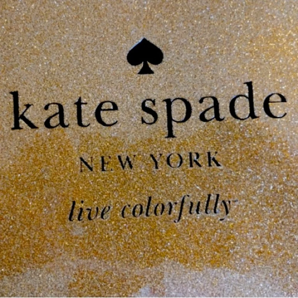 KATE SPADE Gold Glitter Pouch, EUC