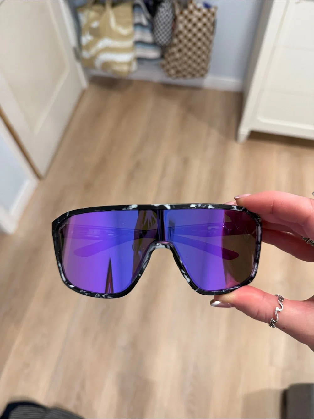 Men's Smith Boomtown Sunglasses with Purple Mirrored Lenses