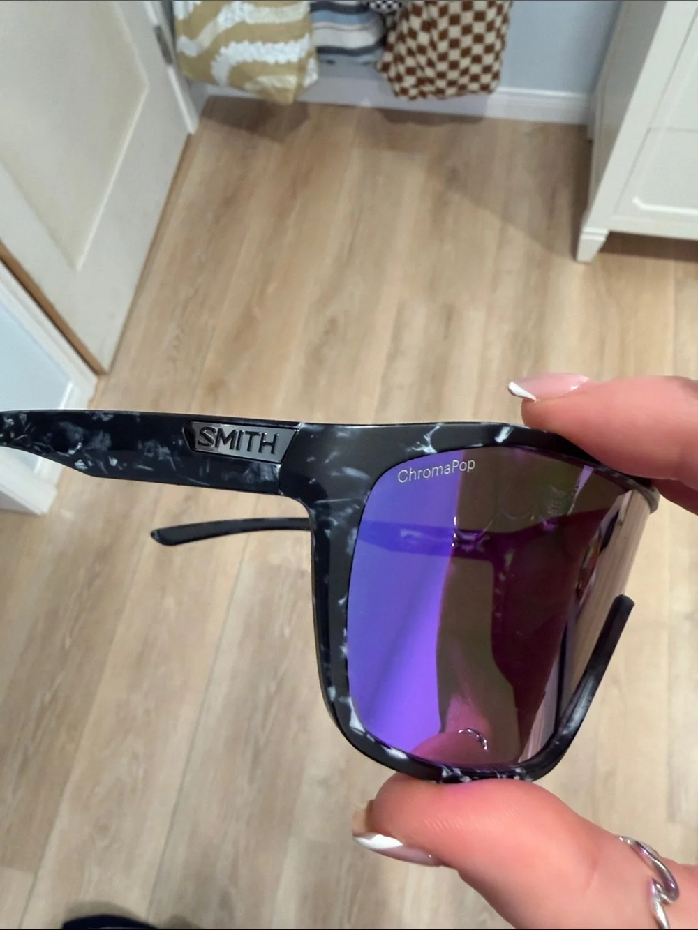 Men's Smith Boomtown Sunglasses with Purple Mirrored Lenses