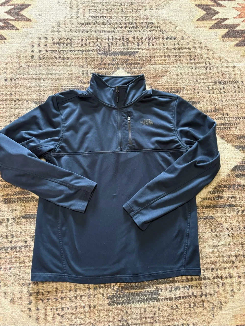 The North Face Men's Navy Quarter-Zip Pullover Size Large