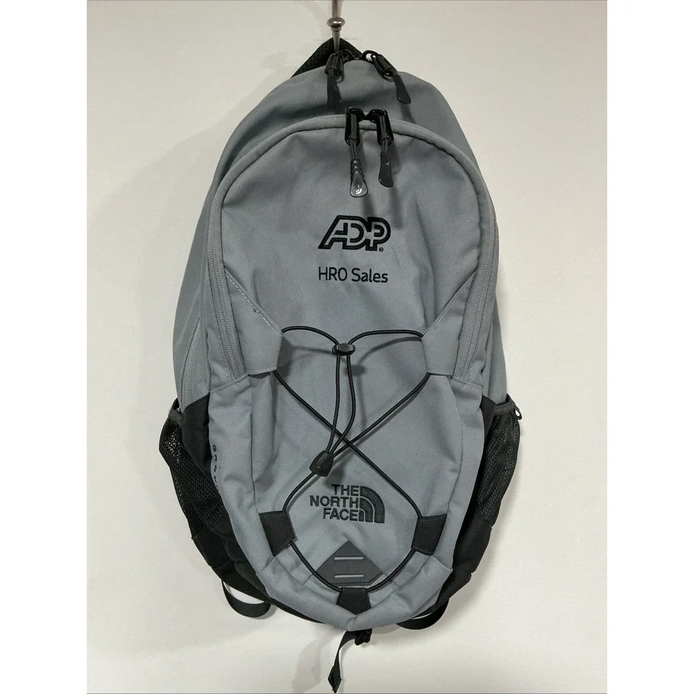 The North Face Groundwork Backpack, Gray, ADP Logo, Travel, School, Hike