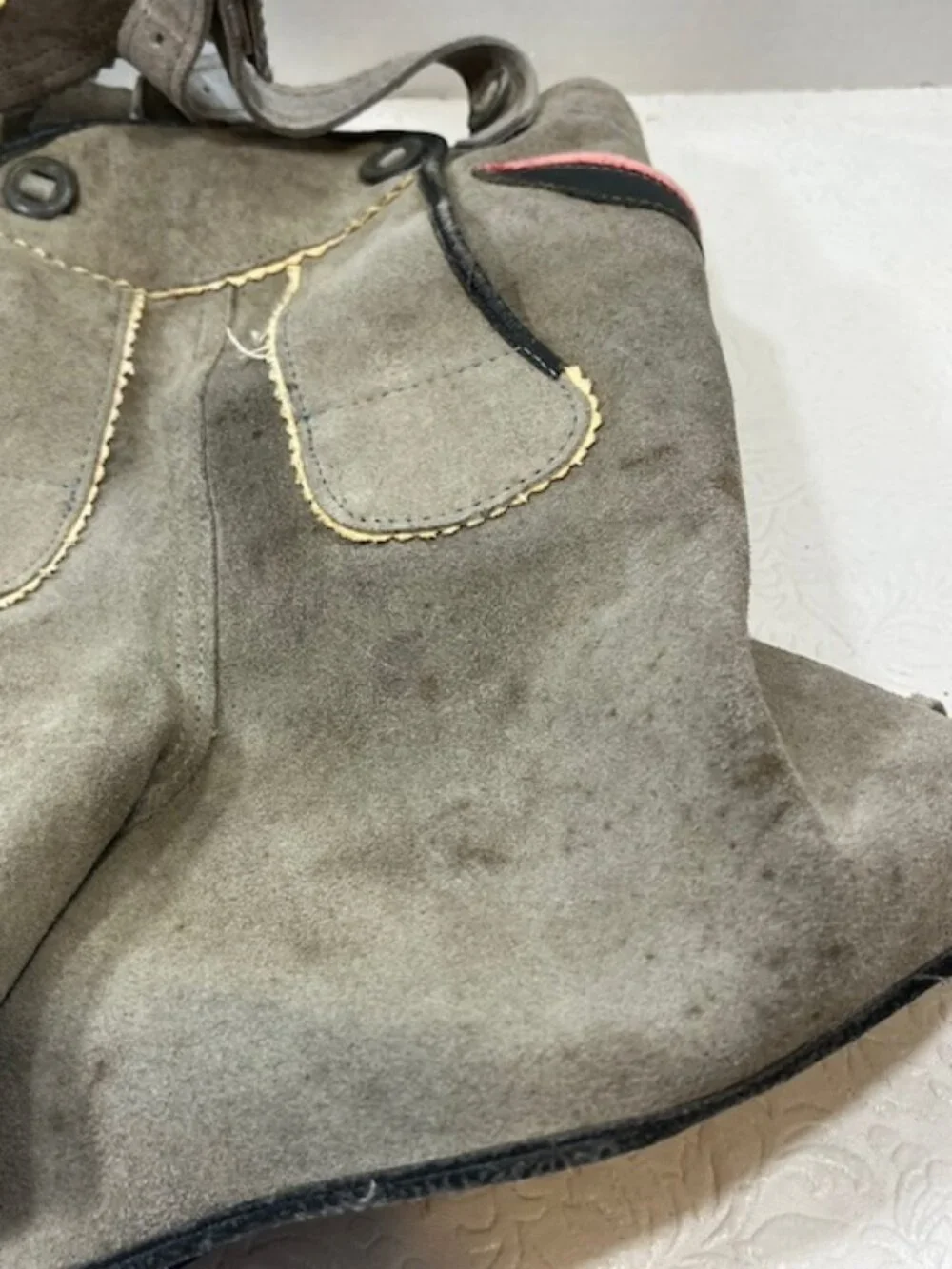Lederhosen vintage grey