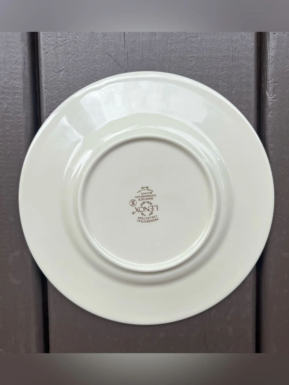 Vintage Lenox Hancock Presidential Collection Gold Black Bread Plate Raised Dots