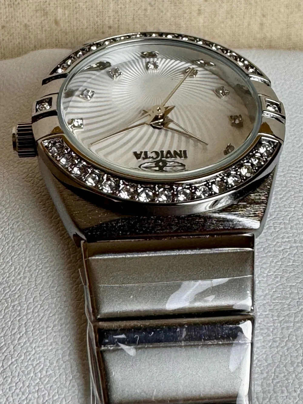 Invicta Angel Silver-Tone Case 28 mm Quartz Watch 70262 NWT