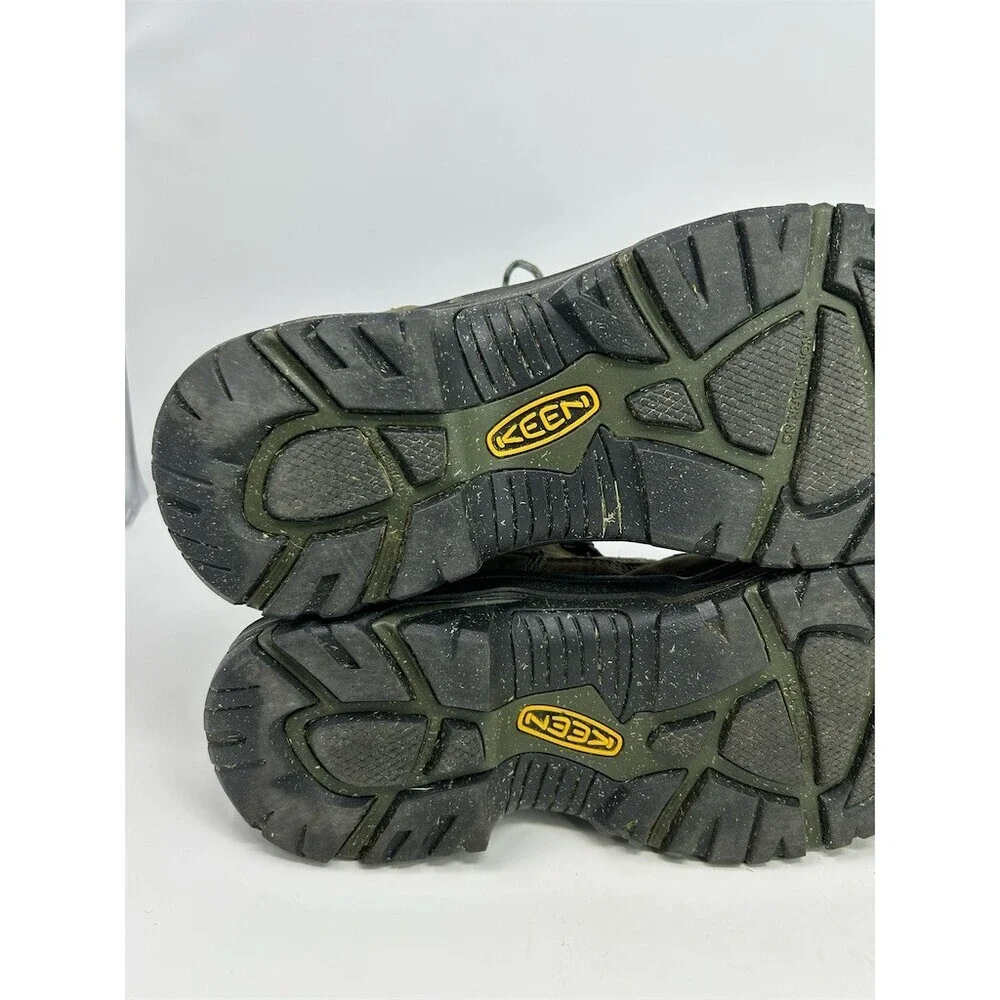 KEEN Utility Braddock Mid Waterproof Steel Toe Work Boots Brown/Green Size 12D