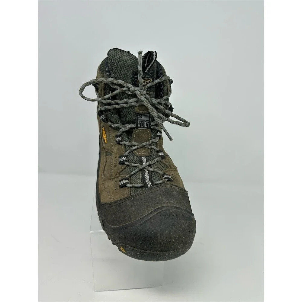 KEEN Utility Braddock Mid Waterproof Steel Toe Work Boots Brown/Green Size 12D