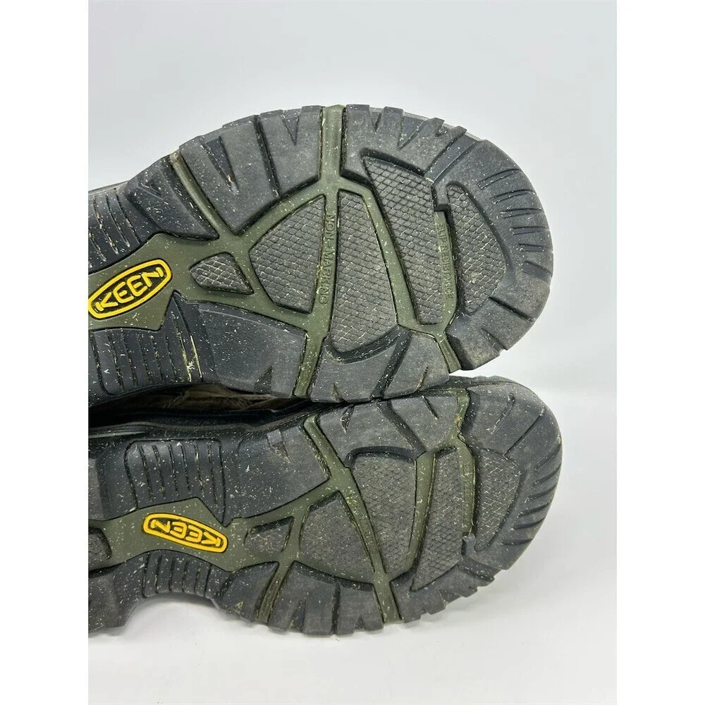KEEN Utility Braddock Mid Waterproof Steel Toe Work Boots Brown/Green Size 12D