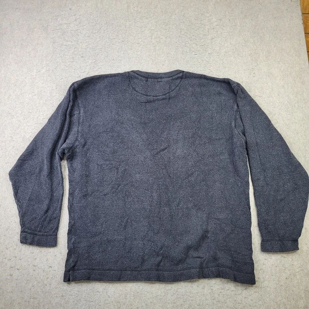 Banana Republic Cabin Wear Sweater Mens XL Gray Round Neck Pullover Fisherman
