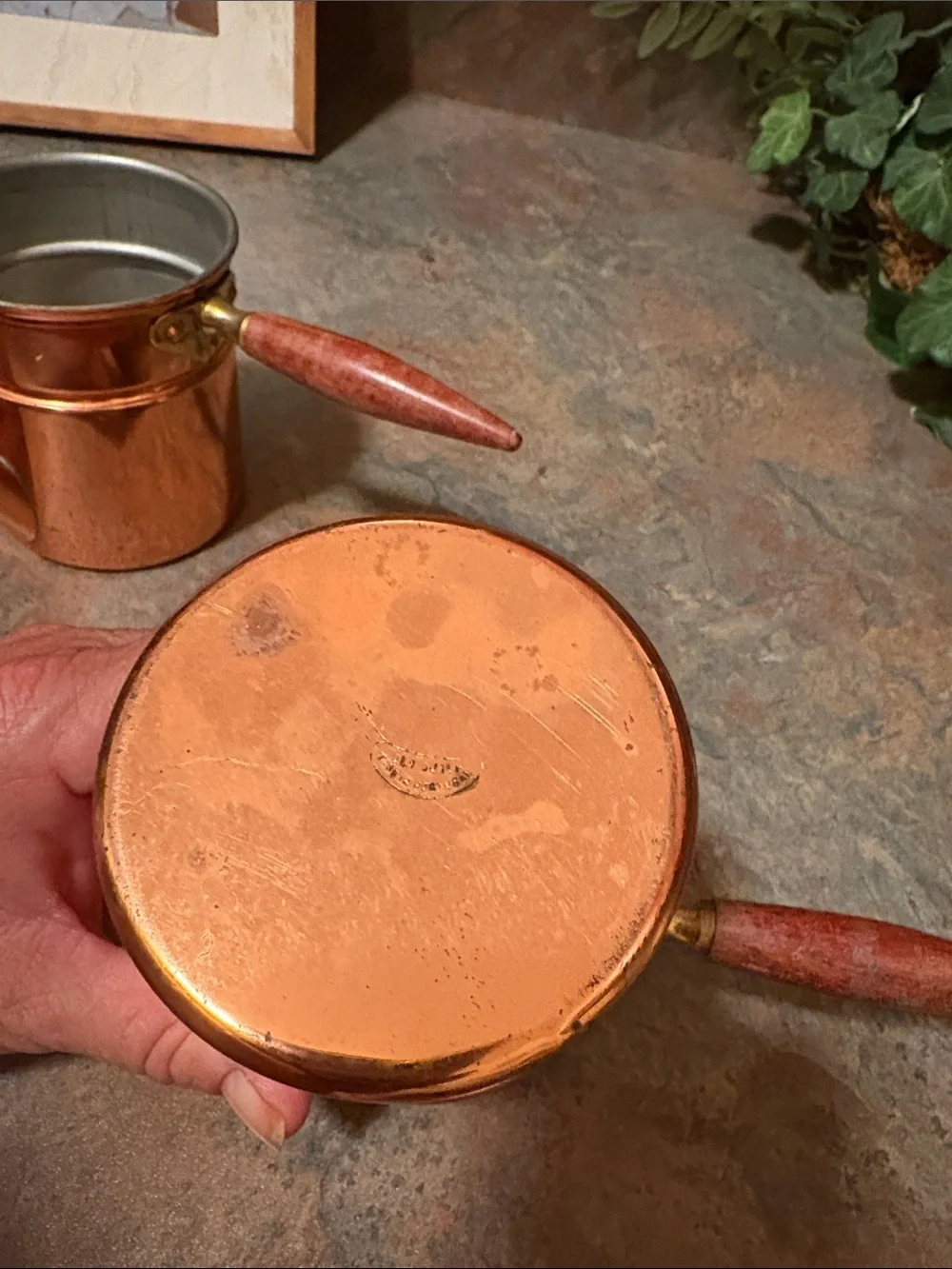 Vintage European Mid Century Copper Flip Expresso Coffee Maker Pot