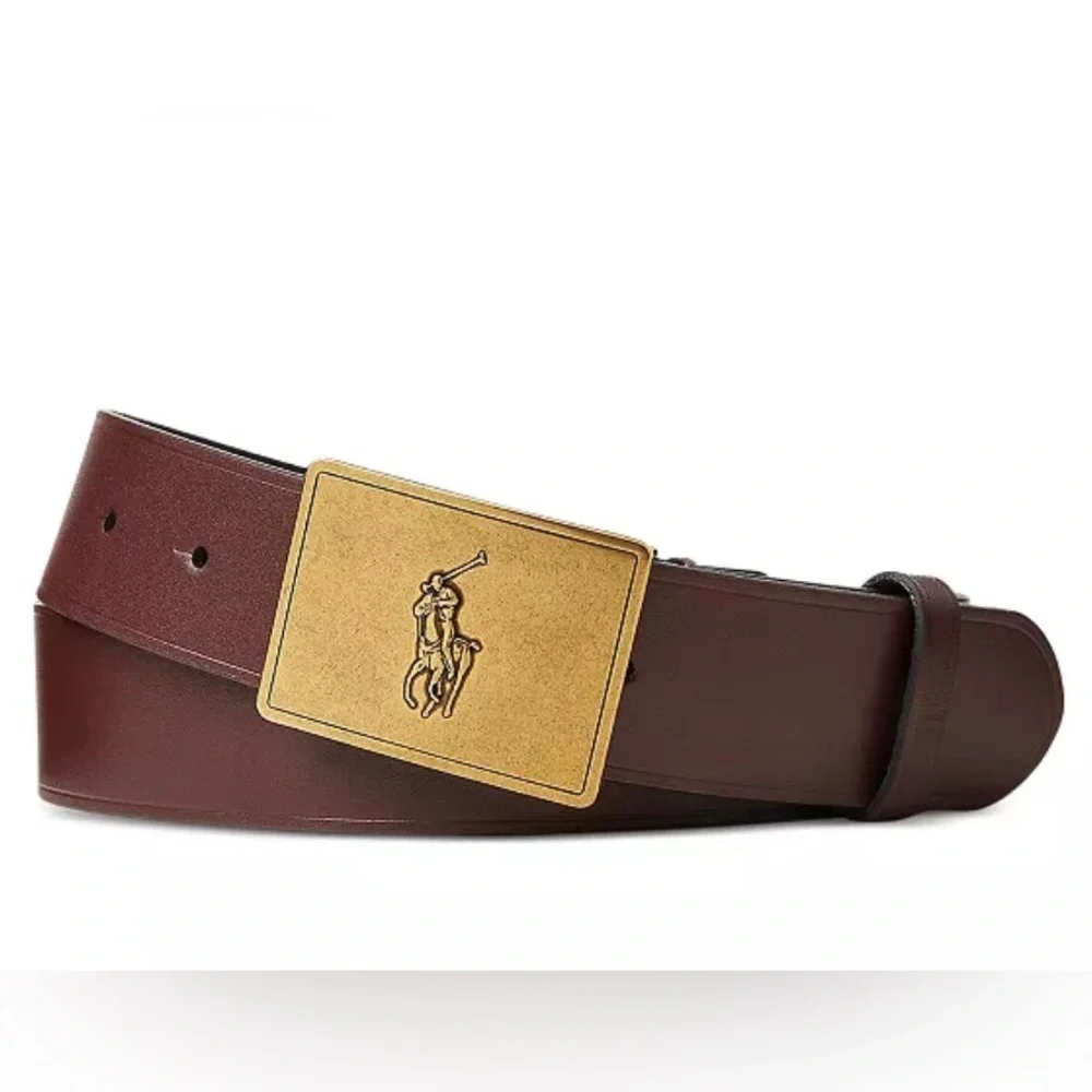 Polo Ralph Lauren Pony Plaque Leather Belt