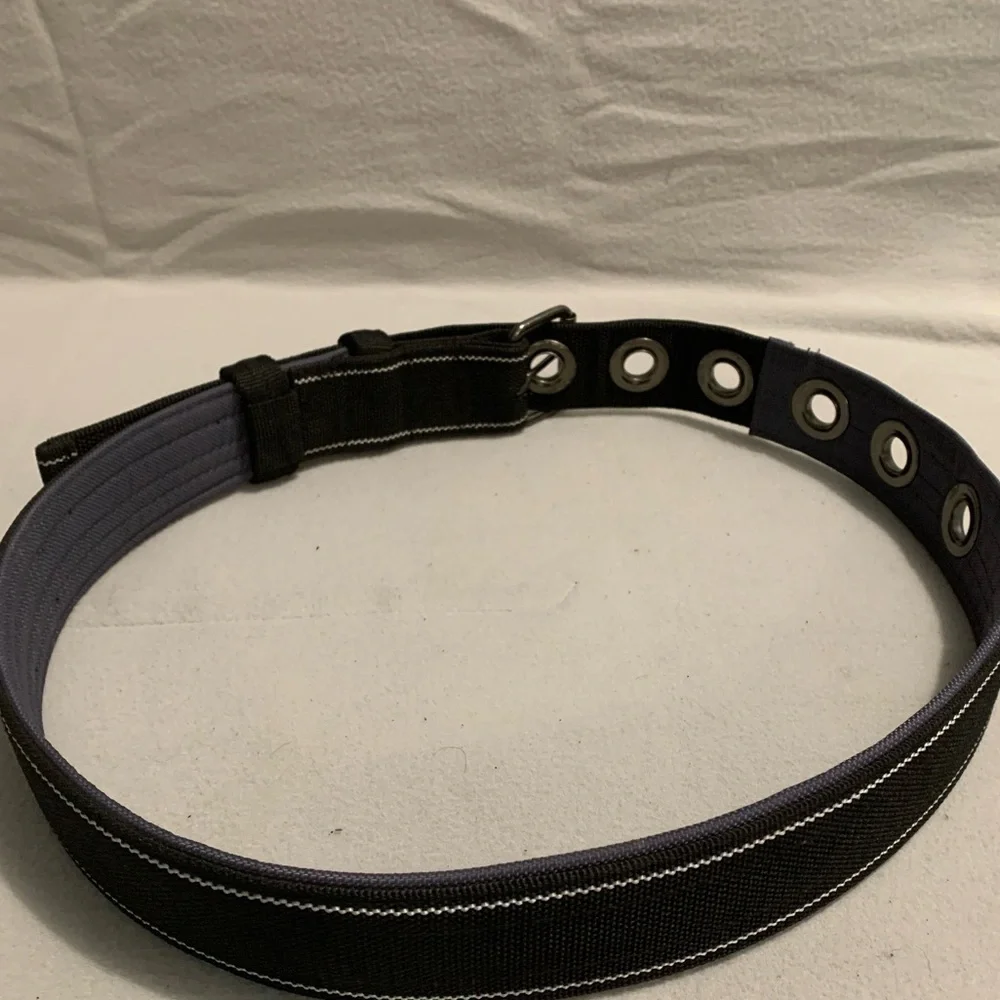 Black Construction/Safety Belt w/Hole Round Buckle nwot