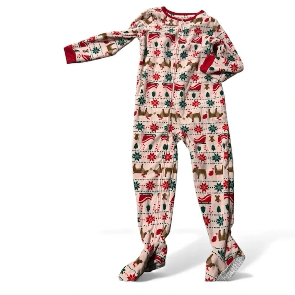 Baby Girl Carter's Fair Isle One-Piece Footed Pajamas, Infant Girl's, Pink