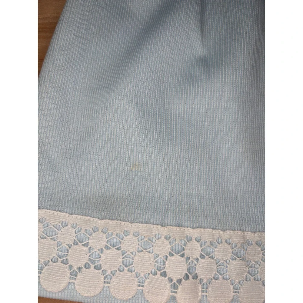 Vintage Carters Baby Girls‎ Blue Striped Lace Dress and Bloomers Set 24 Months