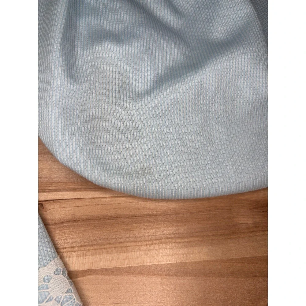 Vintage Carters Baby Girls‎ Blue Striped Lace Dress and Bloomers Set 24 Months