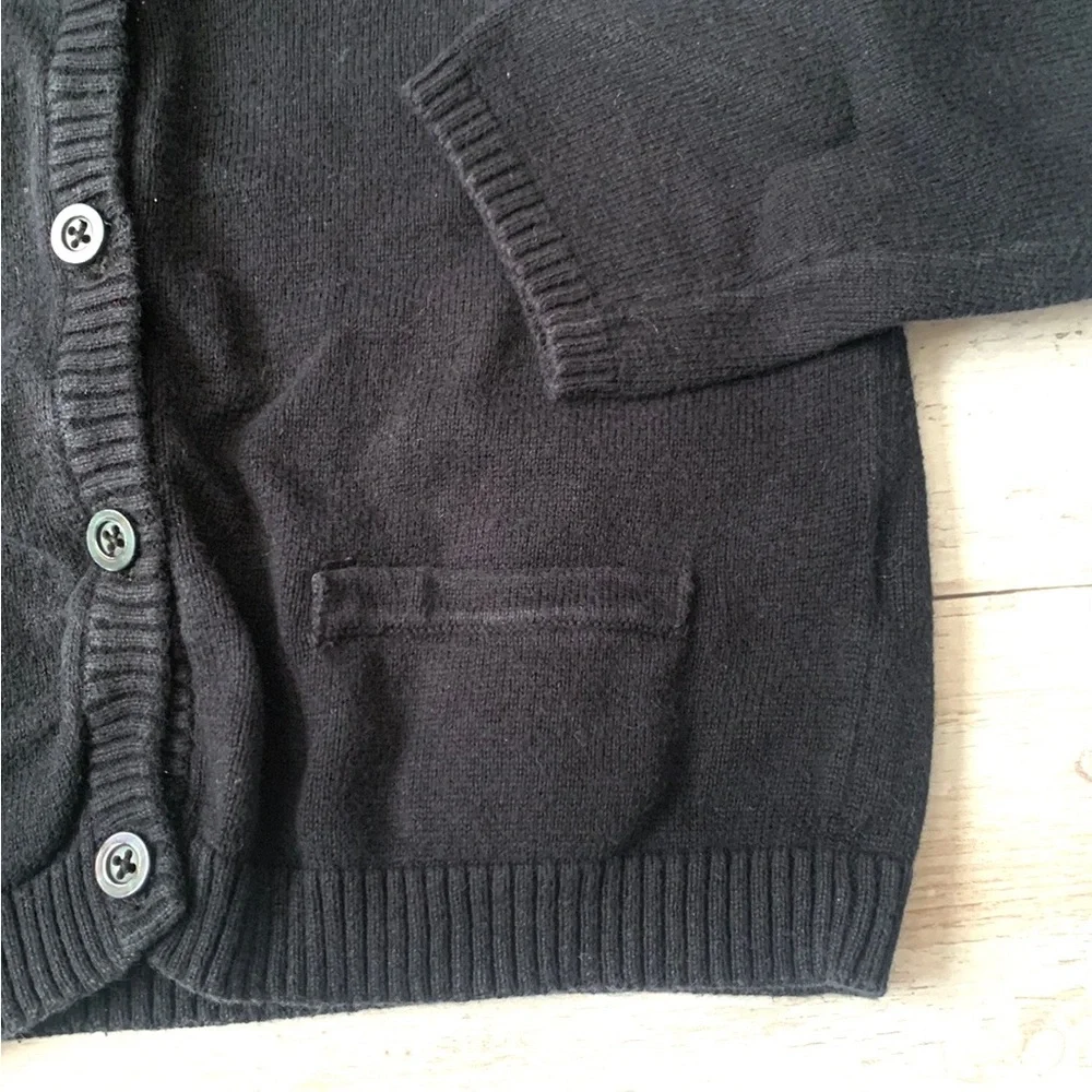 Carters 4T Girls Black Cardigan Sweater Button Up Size 4 Toddler Kids