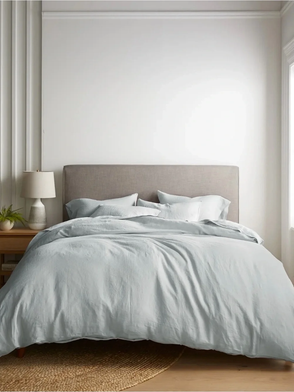 Quince European Linen Duvet Cover in Mist King 1172