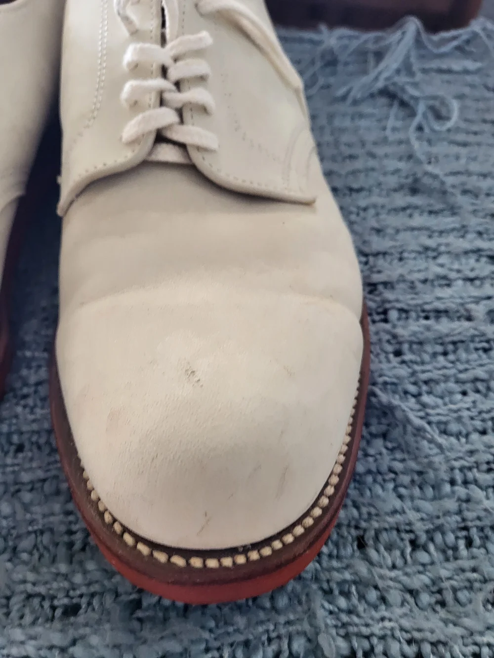 Brooks Brothers Off-White Suede Derby Shoes 11.5 M