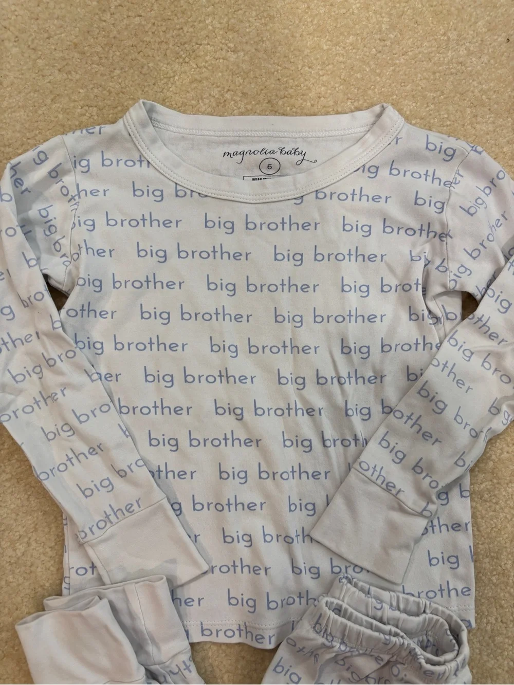 Magnolia Baby Big Brother Pajama Set Size 6