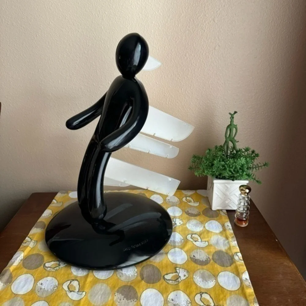 Raffaele Lannello The Ex’ black plastic knife block with sleeves