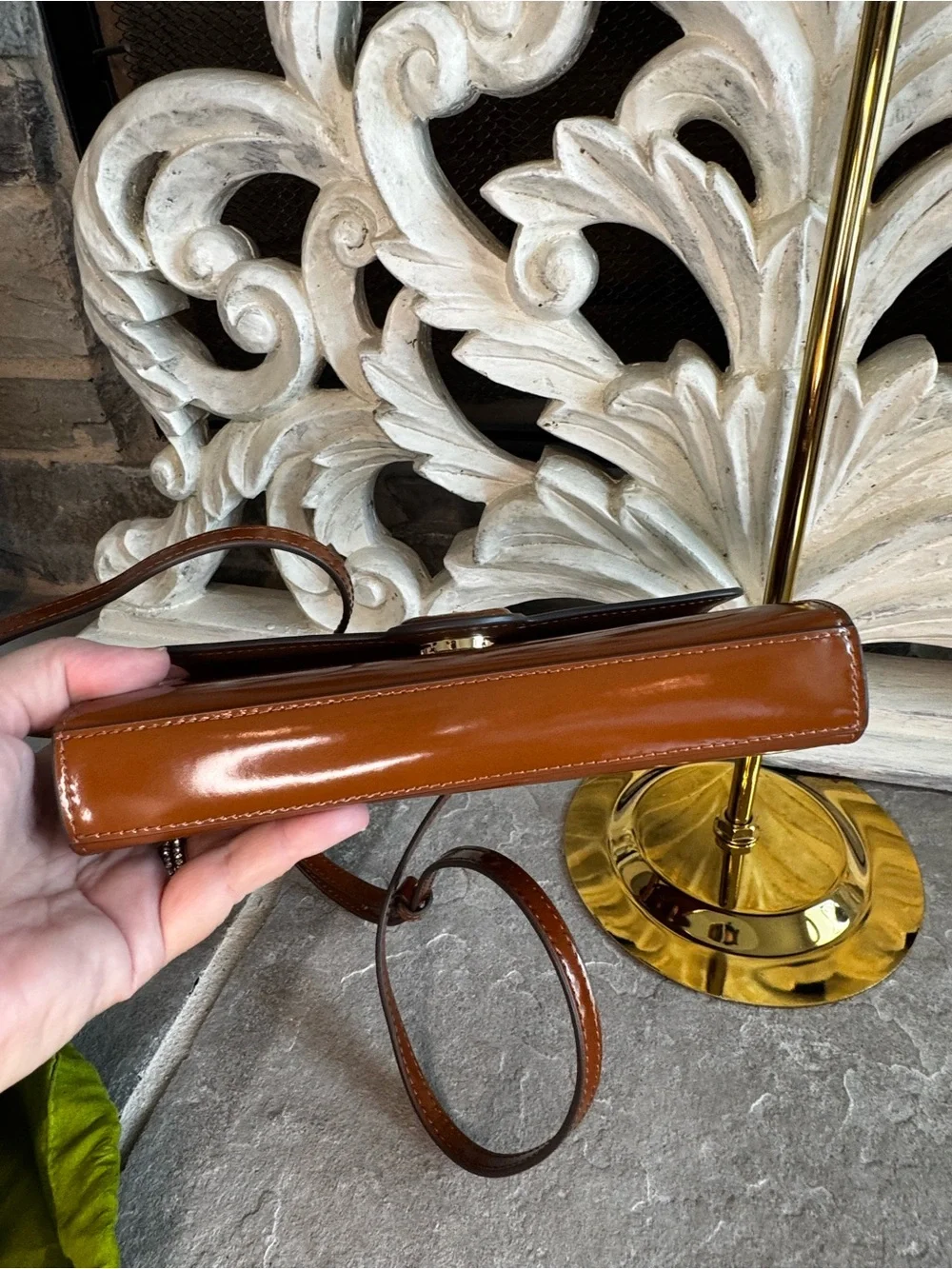 Tory Burch Brown Leather Clutch/Crossbody Bag New and Dust bag