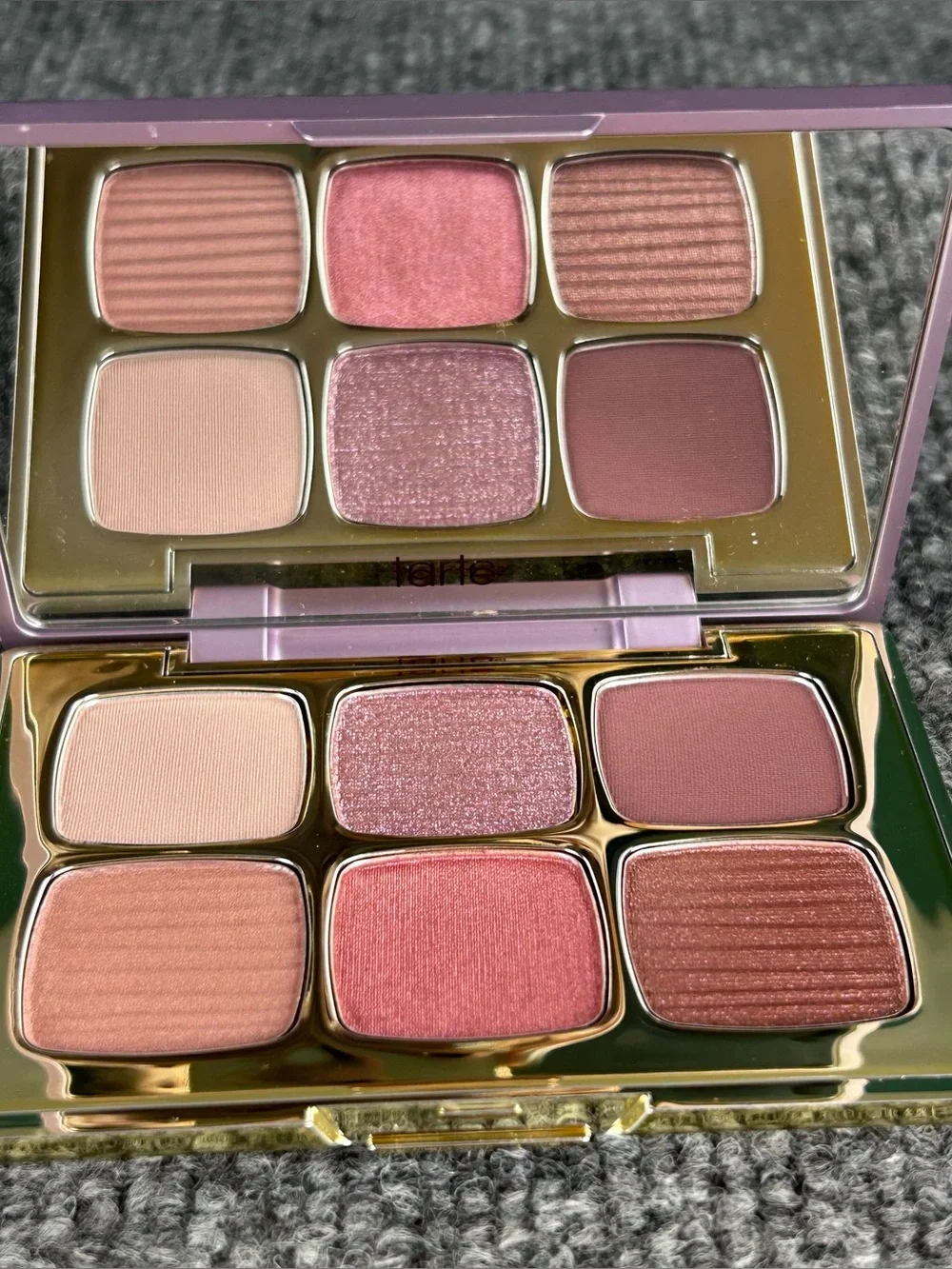 TARTE Tartelette Amazonian Clay Shimmer Eyeshadow Palette 6 Pan Purple Pink