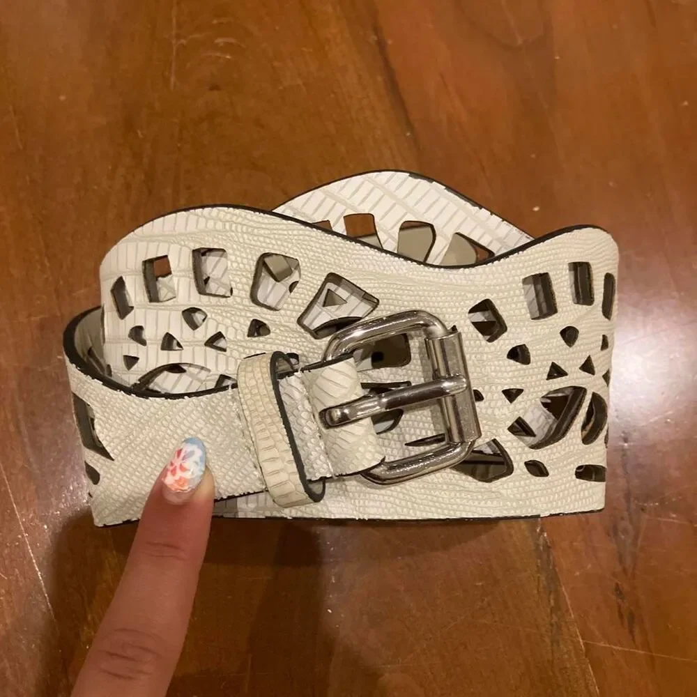 Unbranded Women's White and Cream Belt