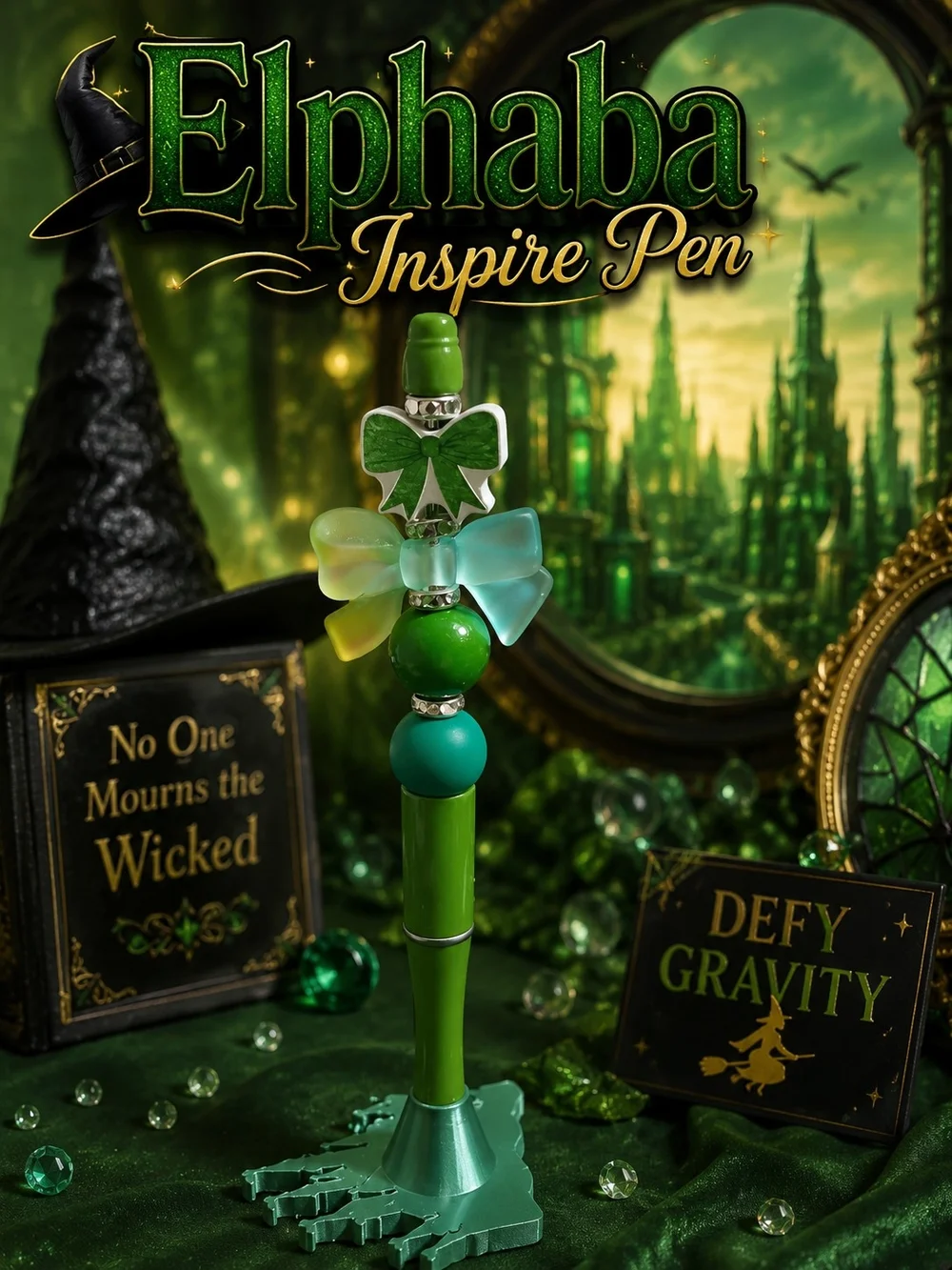 Inspire Pen - Green Decorative Jewelry Pen