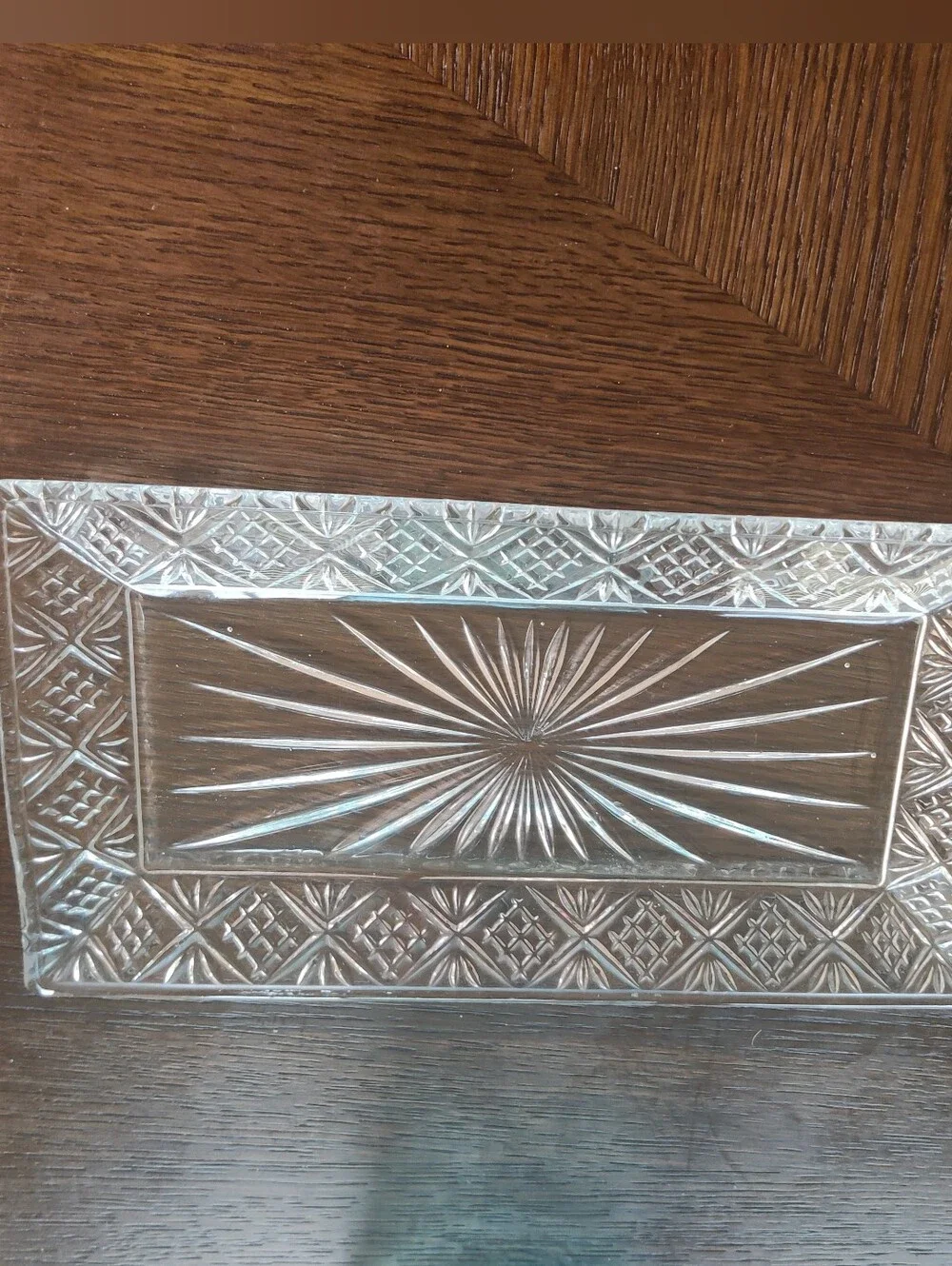 Vintage Celery Dish. Beautiful Etching.