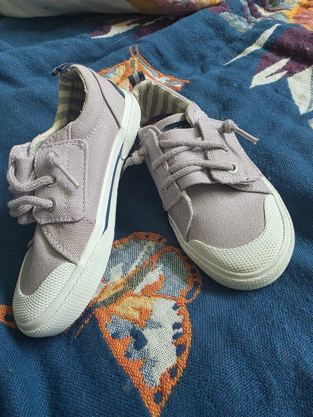 Sperry Baby Casual Canvas Sneakers in Light Lavender Sparkle