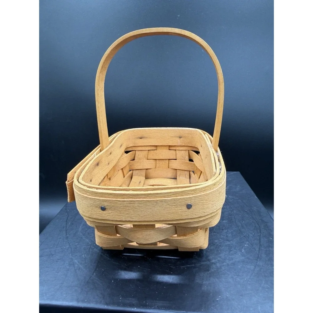 Longaberger 2000 Lavender Booking Basket Signed 🌸🧺