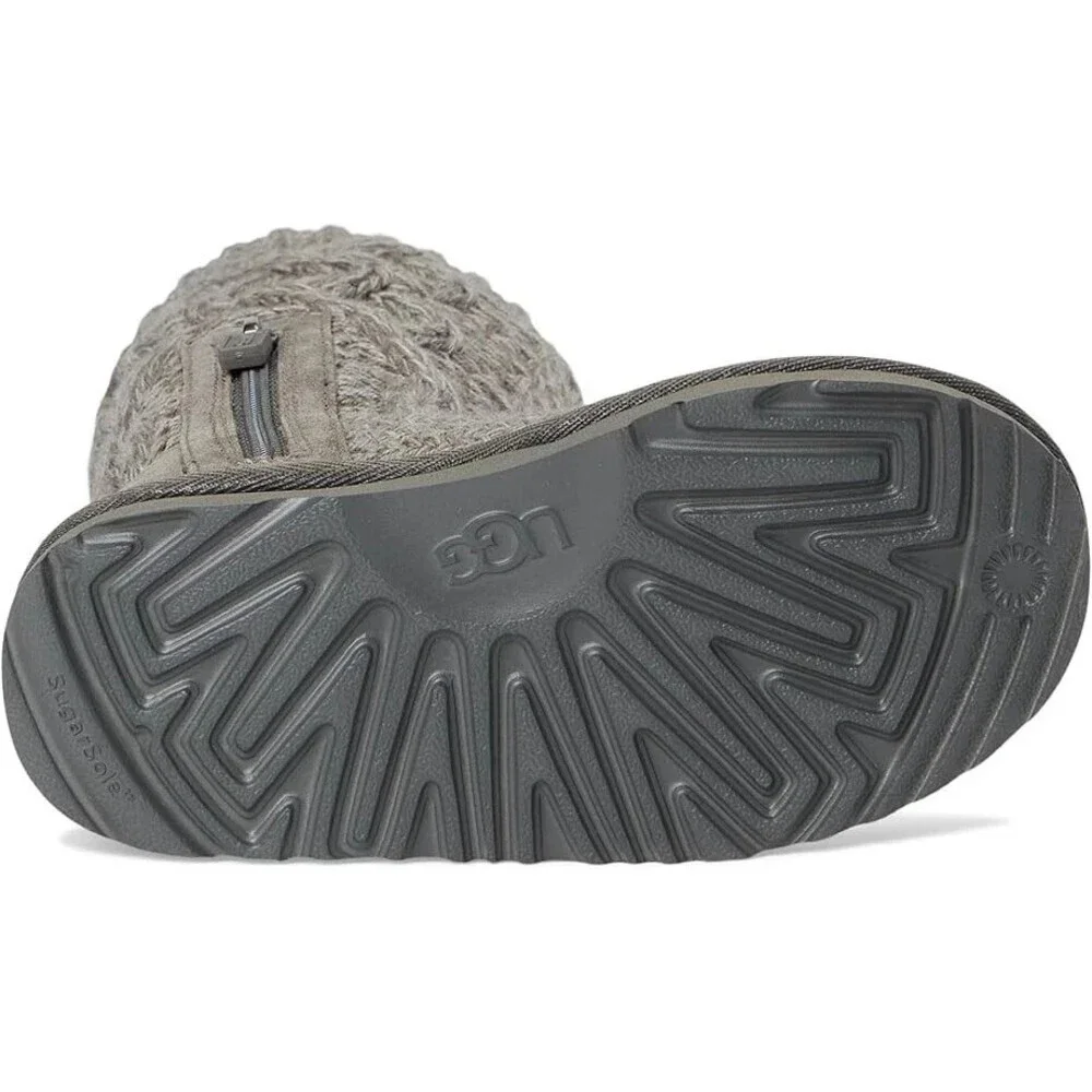 UGG Classic Cardi 1143702T Boots Toddler US 11 Gray Cable Knit Pull On JOBB1770