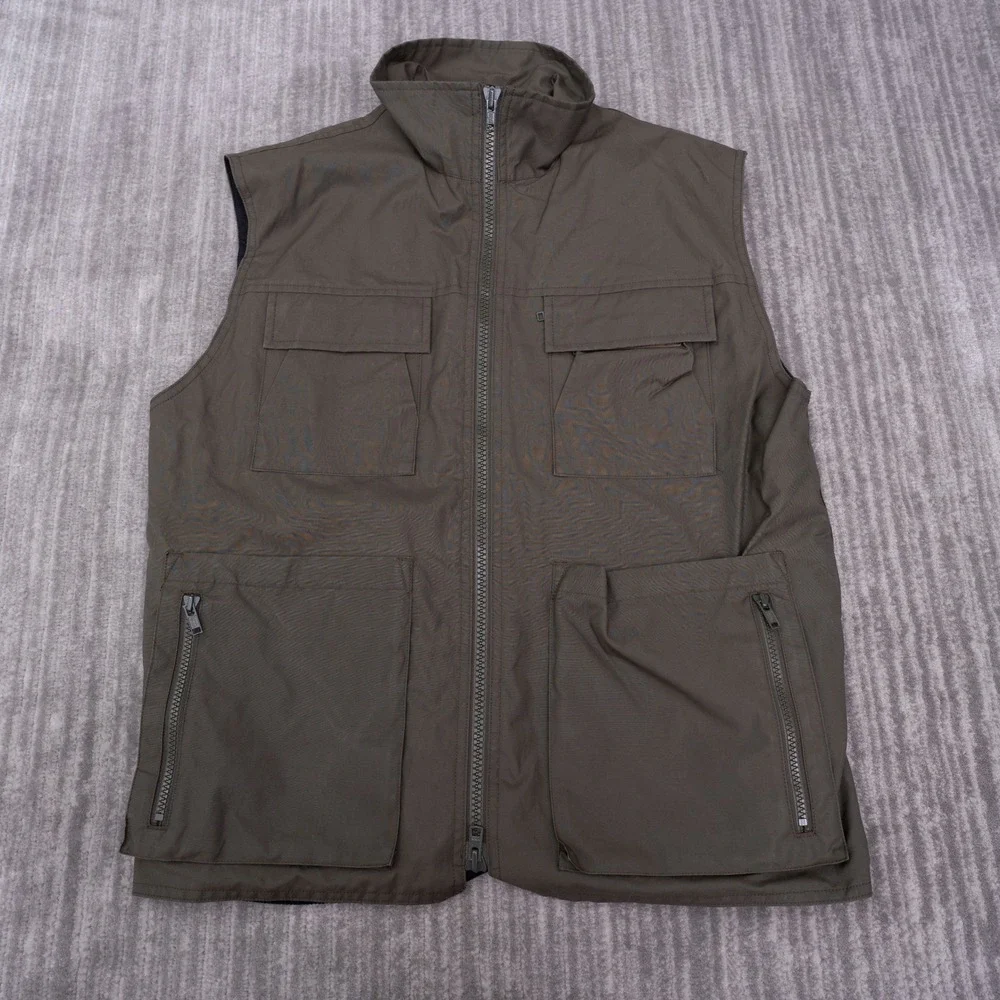 Banana Republic Utility Vest Mens Large Brown Excellent Cargo Fishing Outdoor