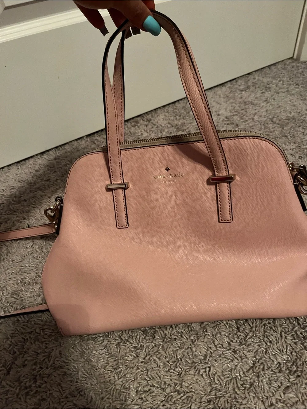 Kate Spade Light Pink Dome Satchel with Gold Hardware