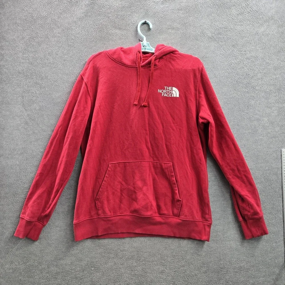 The‎ North Face Men Hoodie M Red Logo Embroidery Never Stop Exploring