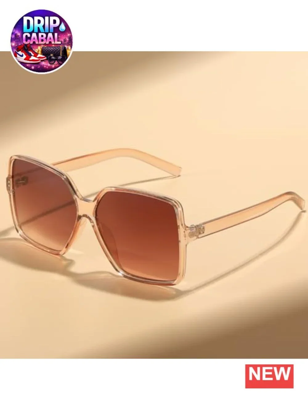 Chic Oversized Square Sunglasses 100% UV Protection for Women