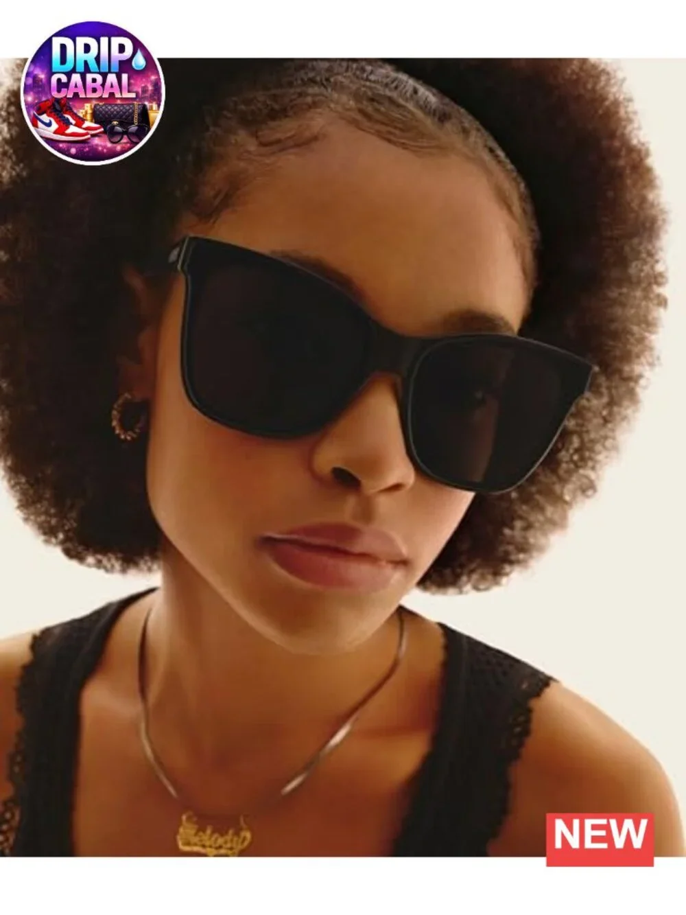 Oversized Square Sunglasses with UV Protection and Case