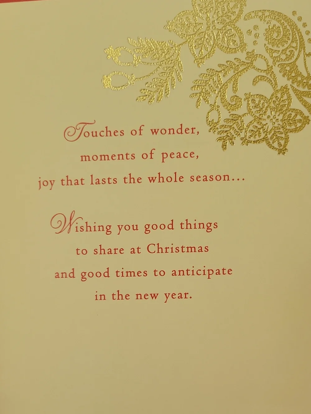 Hallmark Holiday Greeting Card Pack – Gold Christmas Cards 3 Pk Set