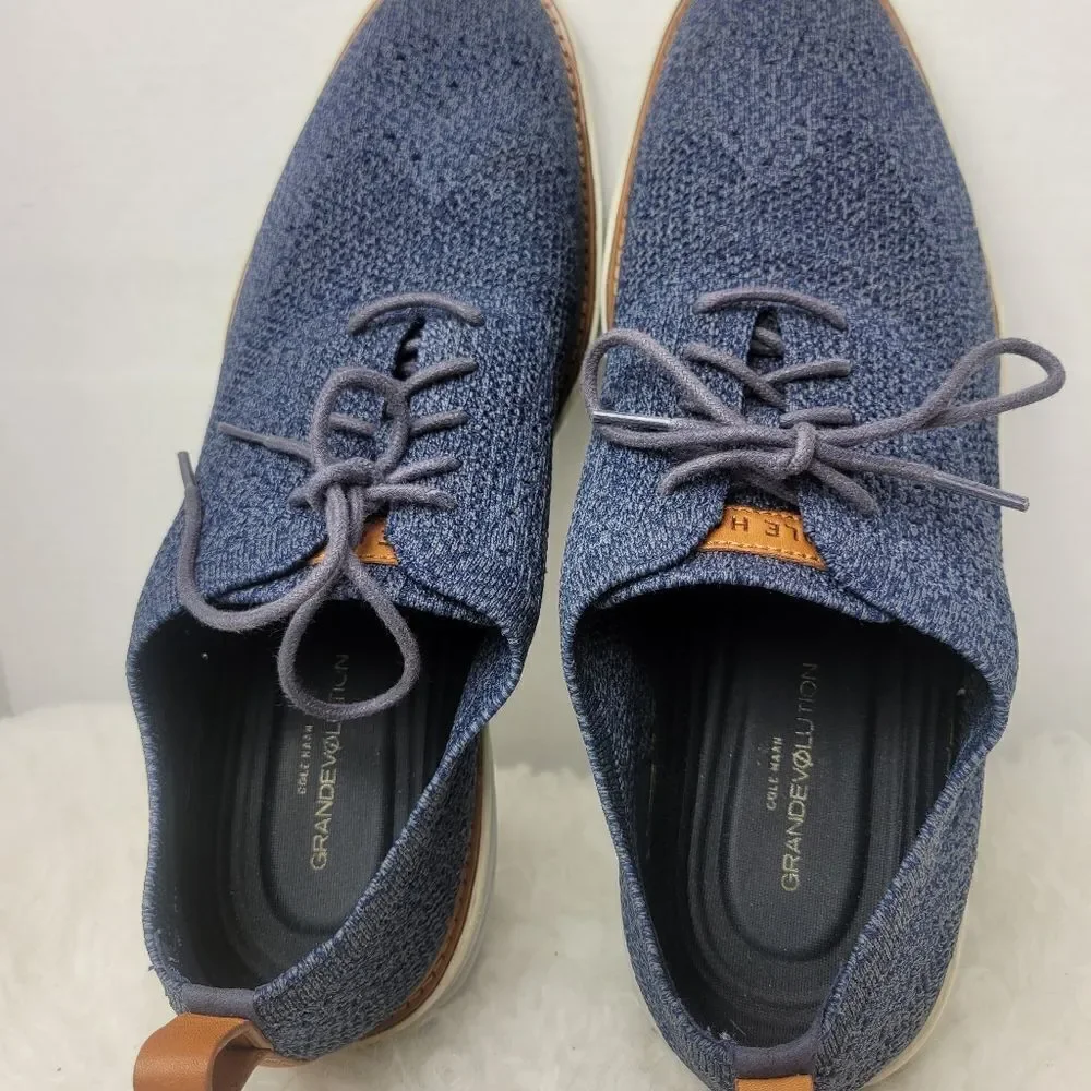 Cole Haan GrandEvolution Stitchlite Oxford Blue Knit Grand OS Mens Shoes Size 13