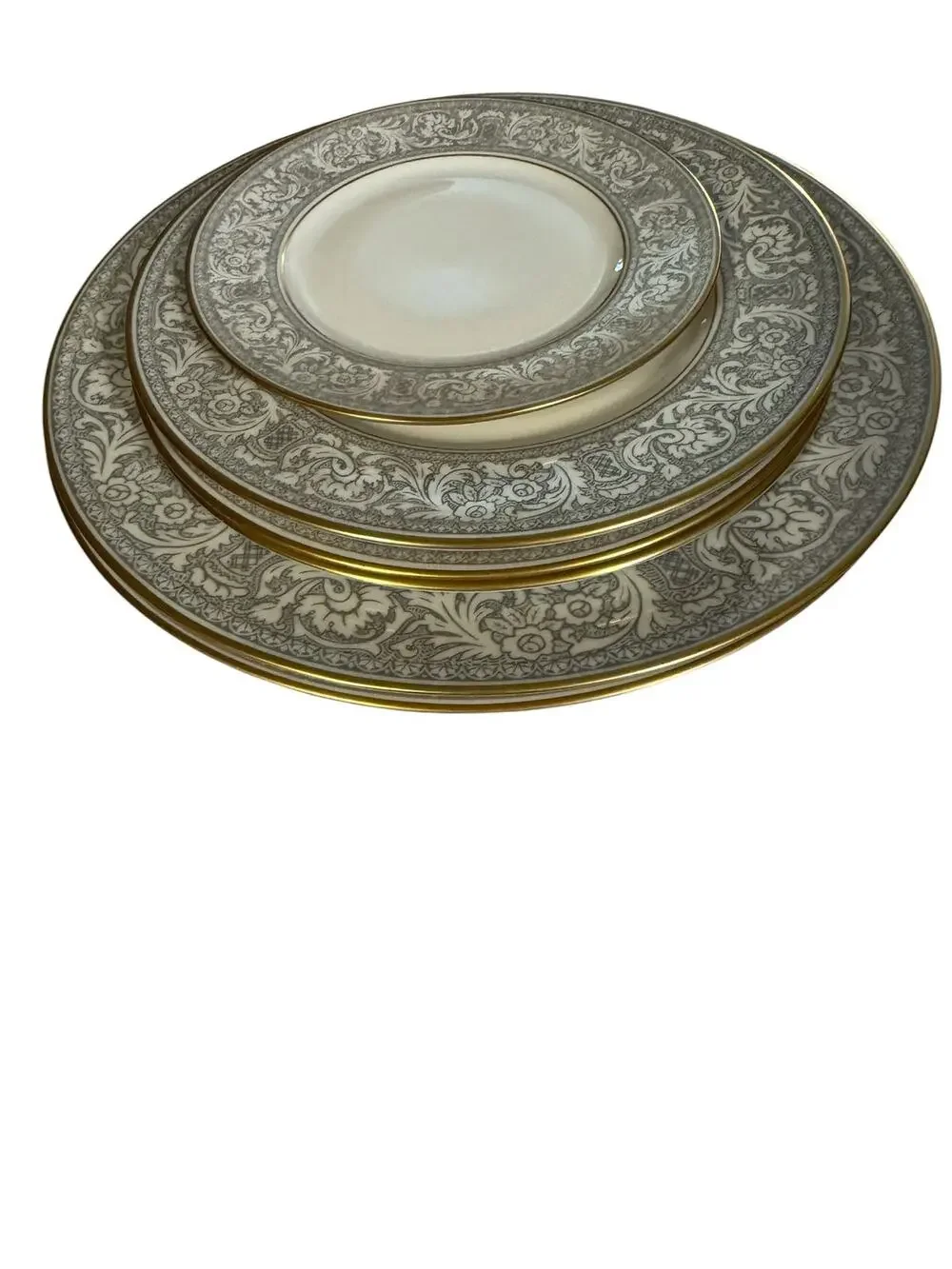 Franciscan Grey Renaissance 2 Dinner, 3.Salad  and 1 Bread and Butter Plate
