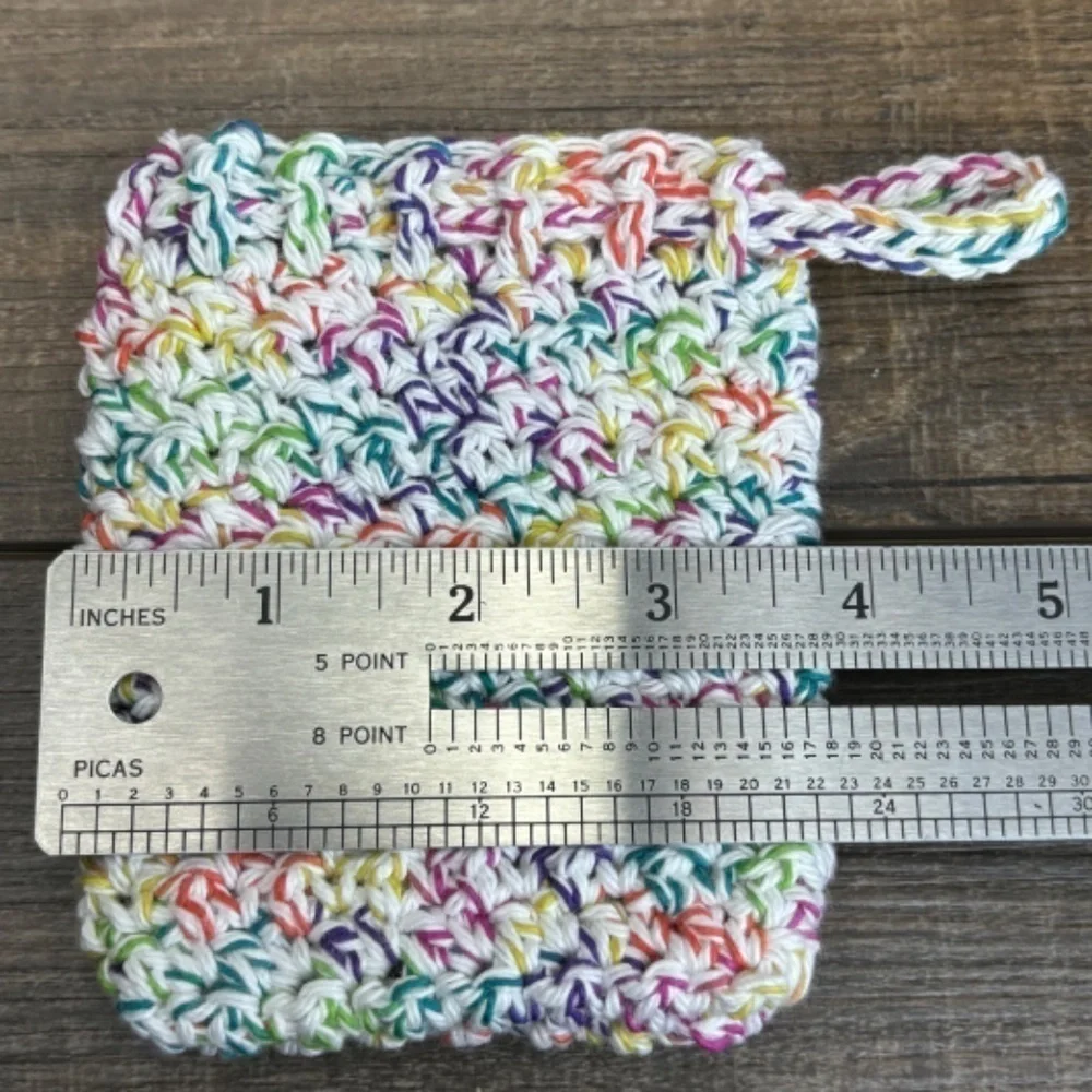 Crochet Bar Soap Saver Cotton Handcrafted Exfoliating‎ Drawstring Pouch Bag