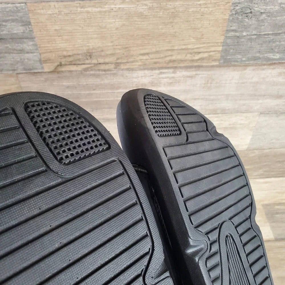 Kuru Moment Mens Slide Sandals Sz‎ 13 M Jet Black Storm Gray Platform Slip On