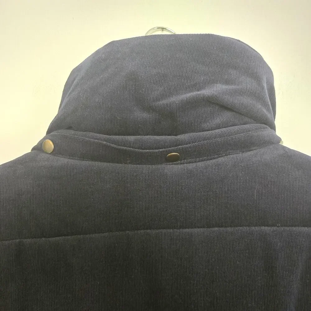 Banana Republic Preppy Navy Corduroy Puffer Jacket M Navy