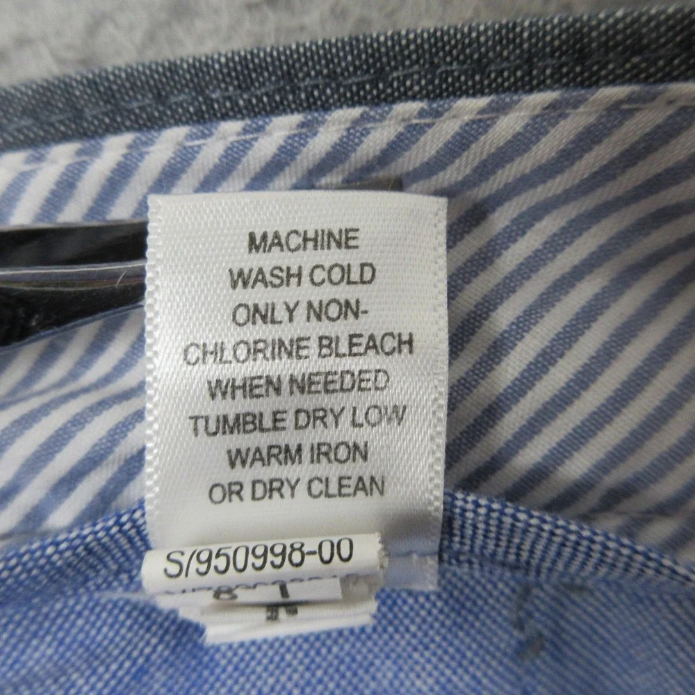 Banana Republic Chambray Chino Shorts Mens 38x10 Blue Cotton Casual Coastal Prep