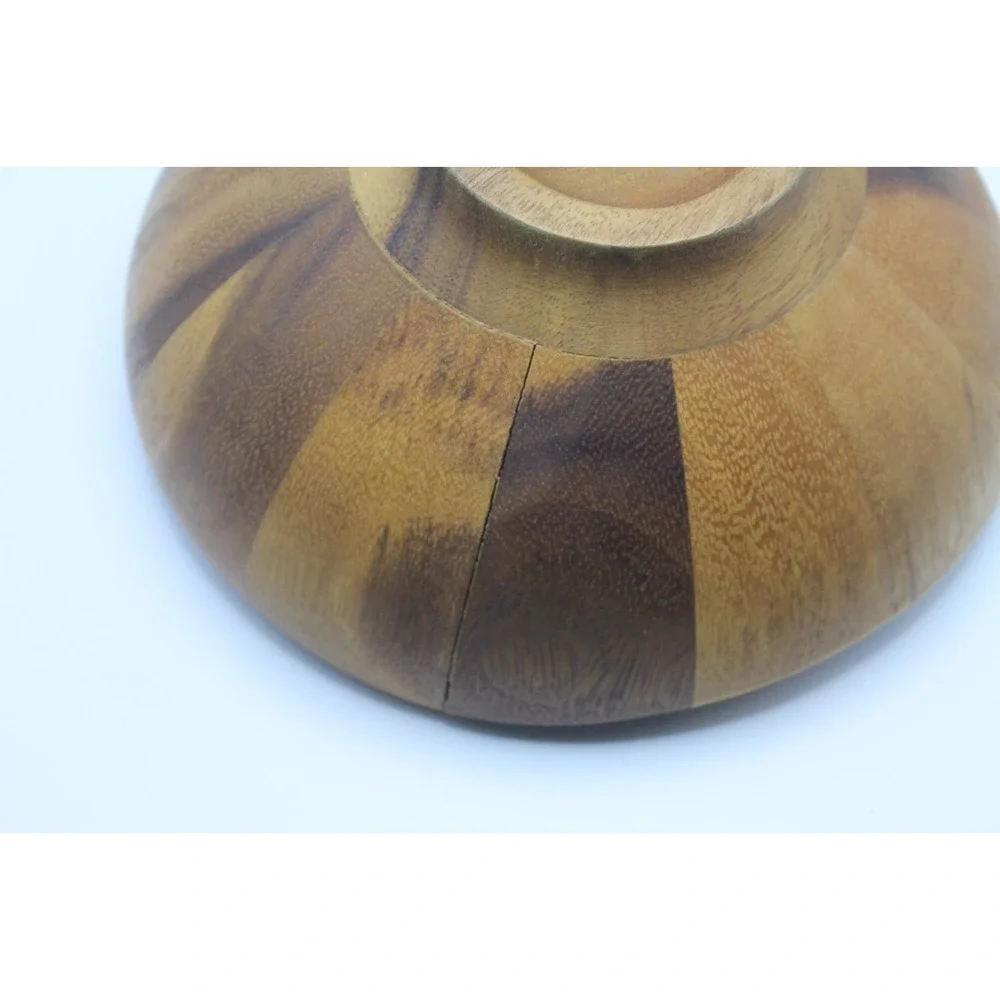 Nambe Yaro (no stamp) Acacia Wood Individual Salad Bowl Set Of 4
