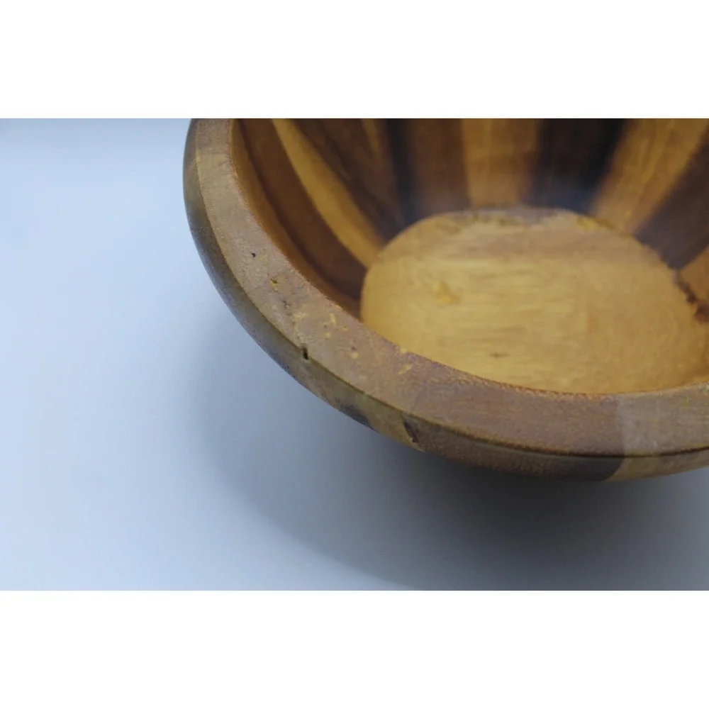 Nambe Yaro (no stamp) Acacia Wood Individual Salad Bowl Set Of 4